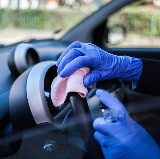 Sanitised car interiors